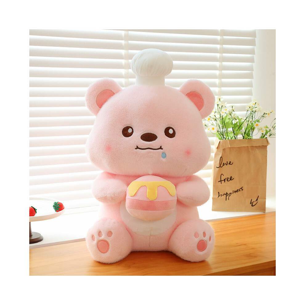 (Pink, 50cm/19.69in) Plush Toy Bear Chef Honey Pot Bear Cartoon Animals Fill Doll Garnish Gifts Xmas-image-OPC-PH6GDYS-NEW