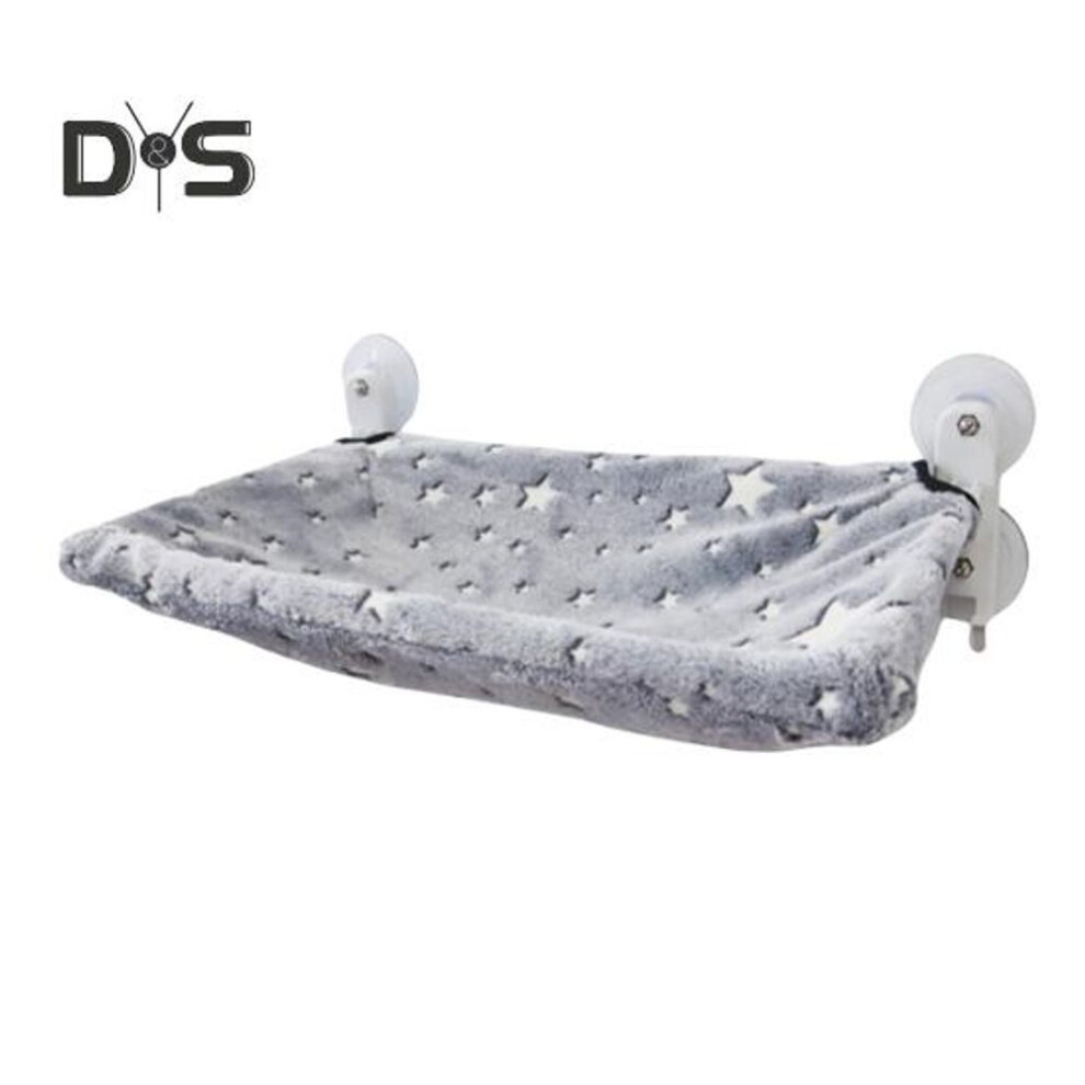 (grey, L) Foldable Cat Window Perch Glow In The Dark Cat Hammock Cordless Cat Bed With Suction Cups Cat Sunbathing Resting Seat For Indoor Cats
