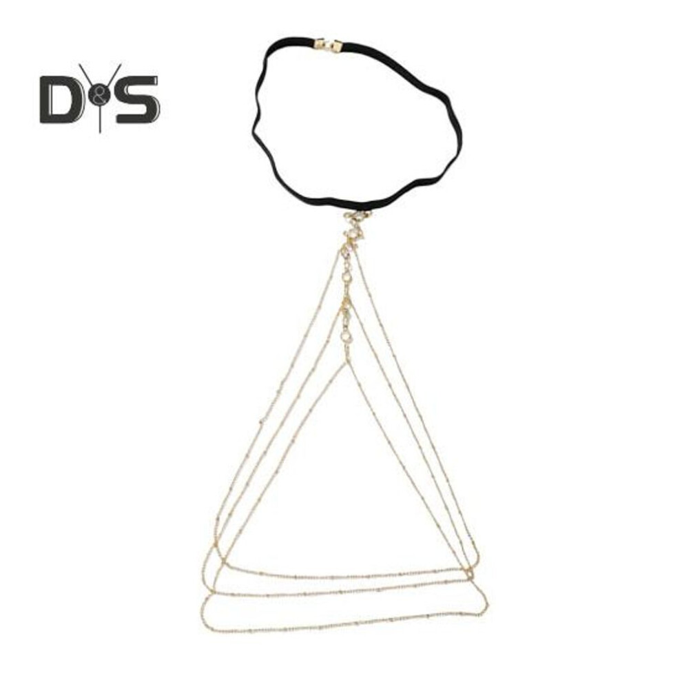 (golden) Sexy Thigh Chain Women's Adjustable Multi-layer Diamond Chain Luxurious Gold White Alloy Body Chain for Leg Accessory