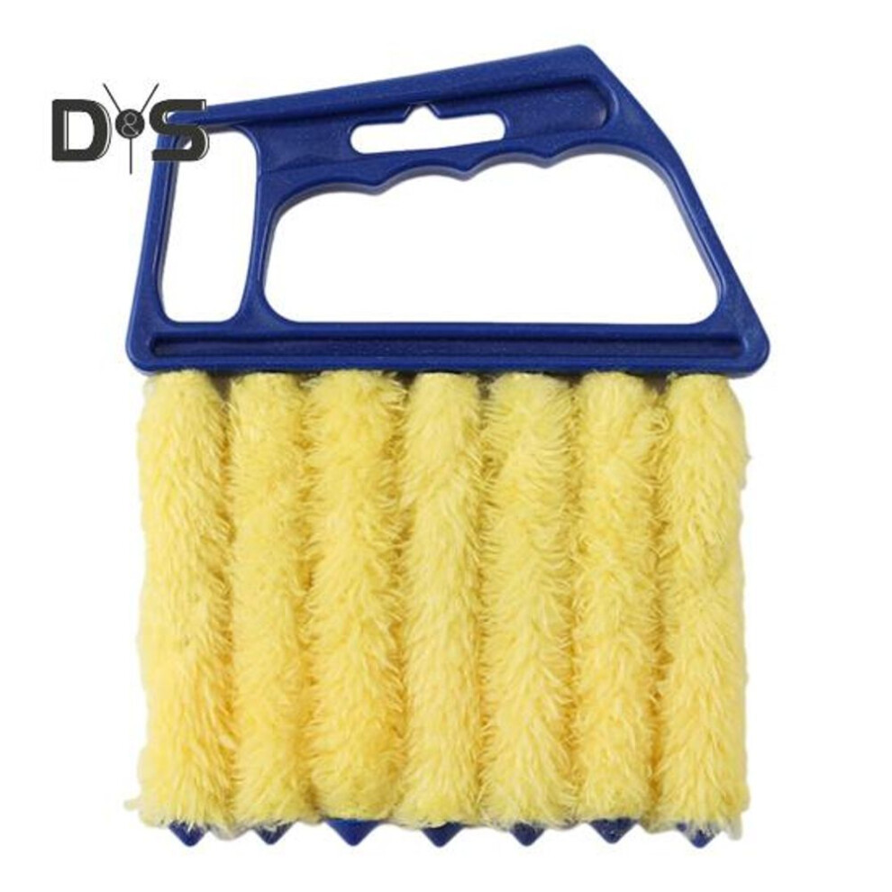 (blue) Blind Cleaning Brush Ergonomic Handle Lightweight Soft Plush Non-damaging Duster Brush Plastic Blind Cleaner Cleaning Tool