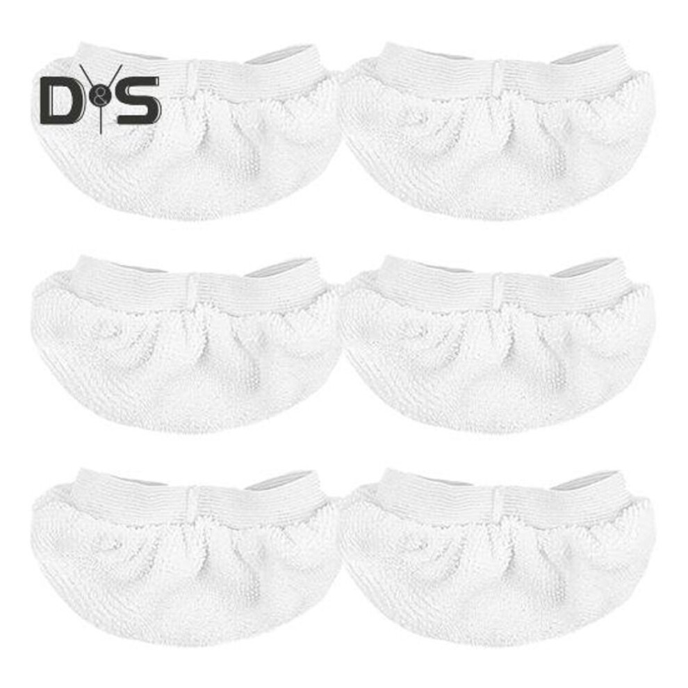 6pcs Microfiber Cloth Elastic Trim Reusable Machine Washable Steam Cleaner Cloth For Bis Sell Steam Shot