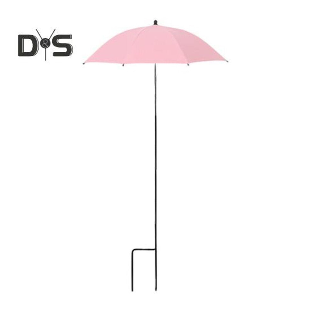(pink, B) Plant Umbrella for Outdoor Plants Height Adjustable Umbrella with Stake Garden Umbrella Shade Protect Plants from Sun for Potted Plants Flower Beds