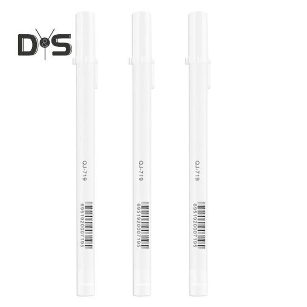 (golden) 3pcs Highlighter Gel Pen White/gold/silver Character Highlight Ink Rollerball Pens For Black Paper Art Drawing Journaling Writing Sketching