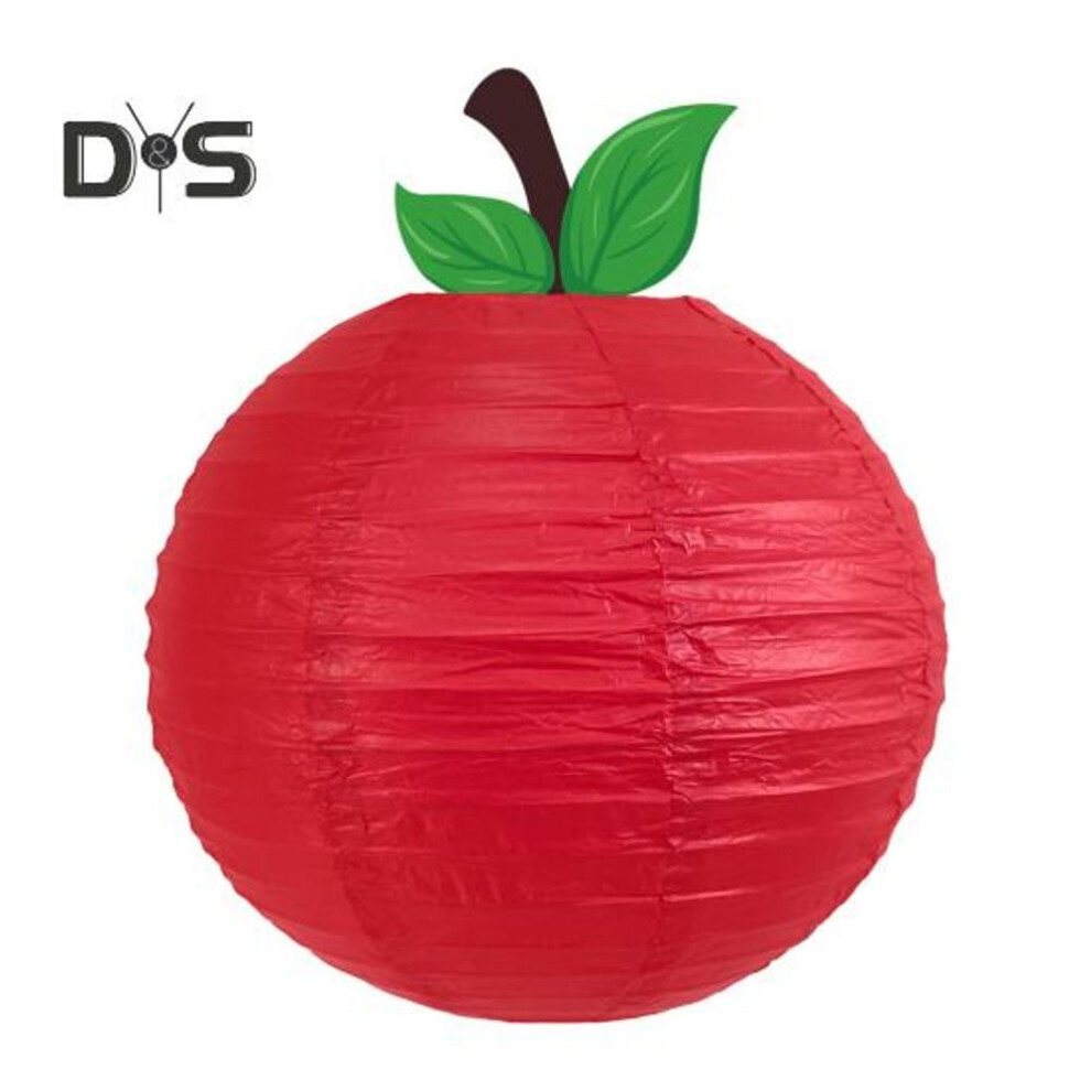 (as the picture, 15cm) Fruit Lantern Chinese Style Red Fruit-Shaped Hanging Paper Lantern Decoration for Back to School Classroom Home Party Decor