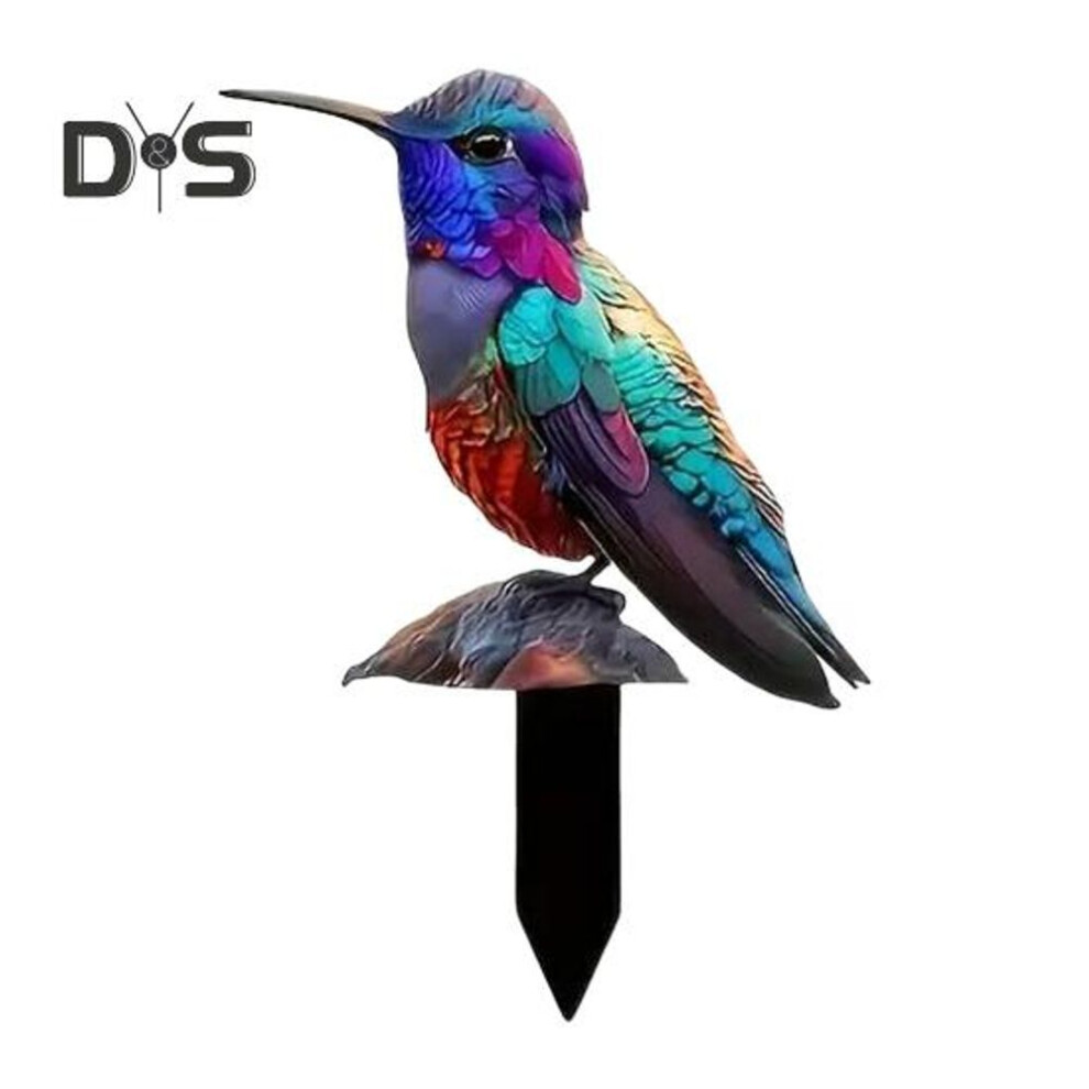 (as the picture, B) Bird Garden Decor Stake Acrylic 2D Flat Bird Decoration Yard Art Weatherproof Bird Stake for Outdoors Lawns Patios
