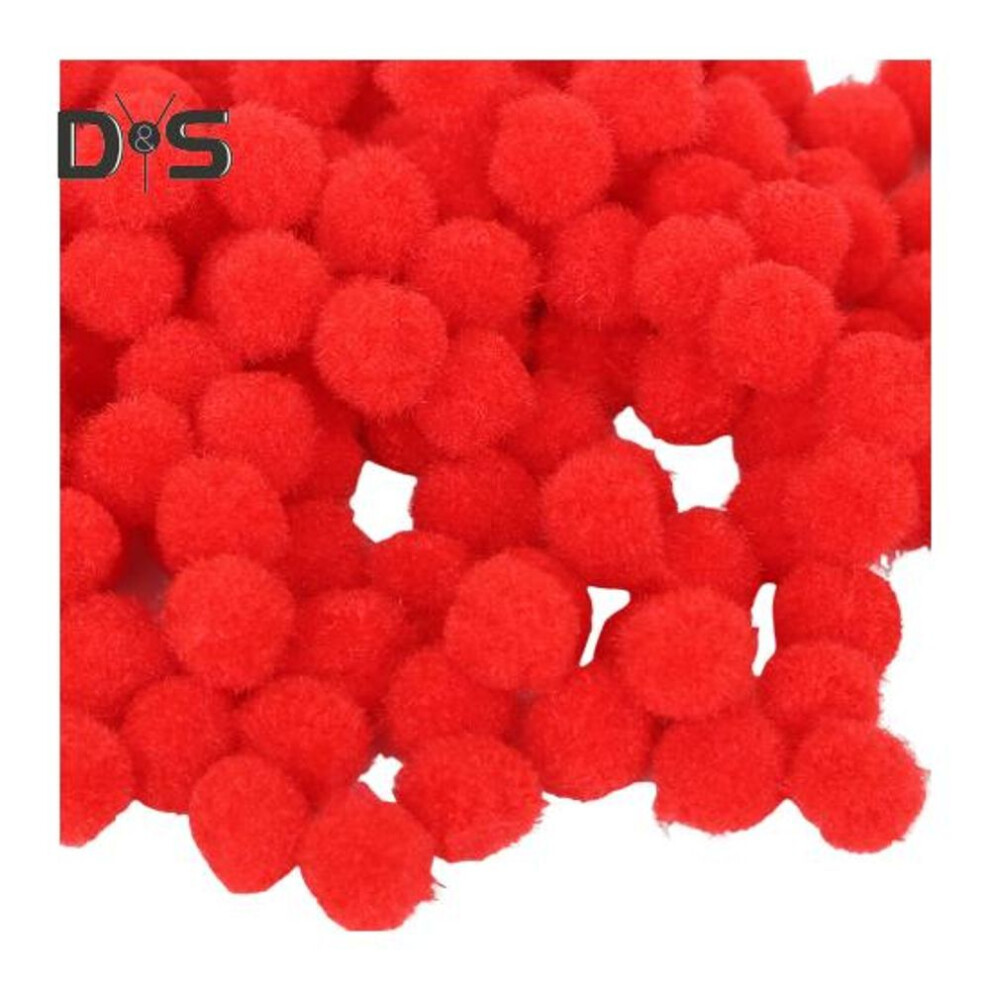 (as the picture, C) 300 Pcs Pom Poms for Crafting 10mm Fluffy Felt Balls Solid Color Fuzzy Pompoms for Dolls Garland DIY Crafts Decorations