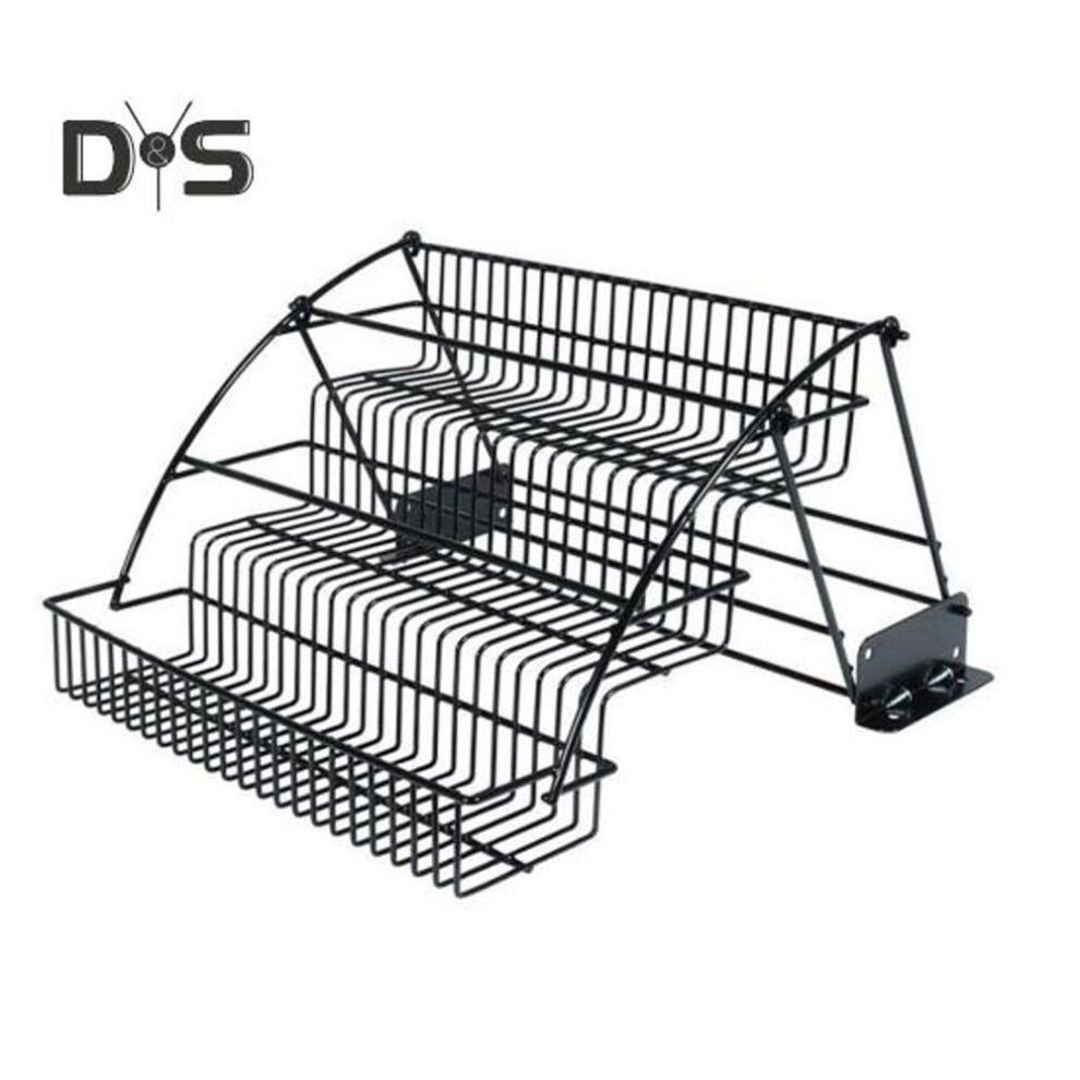 (black) 3-Tier Spice Rack Large Capacity Strong Load-bearing Easy to Install Retractable Kitchen Storage Shelf Seasoning Jar Organizer