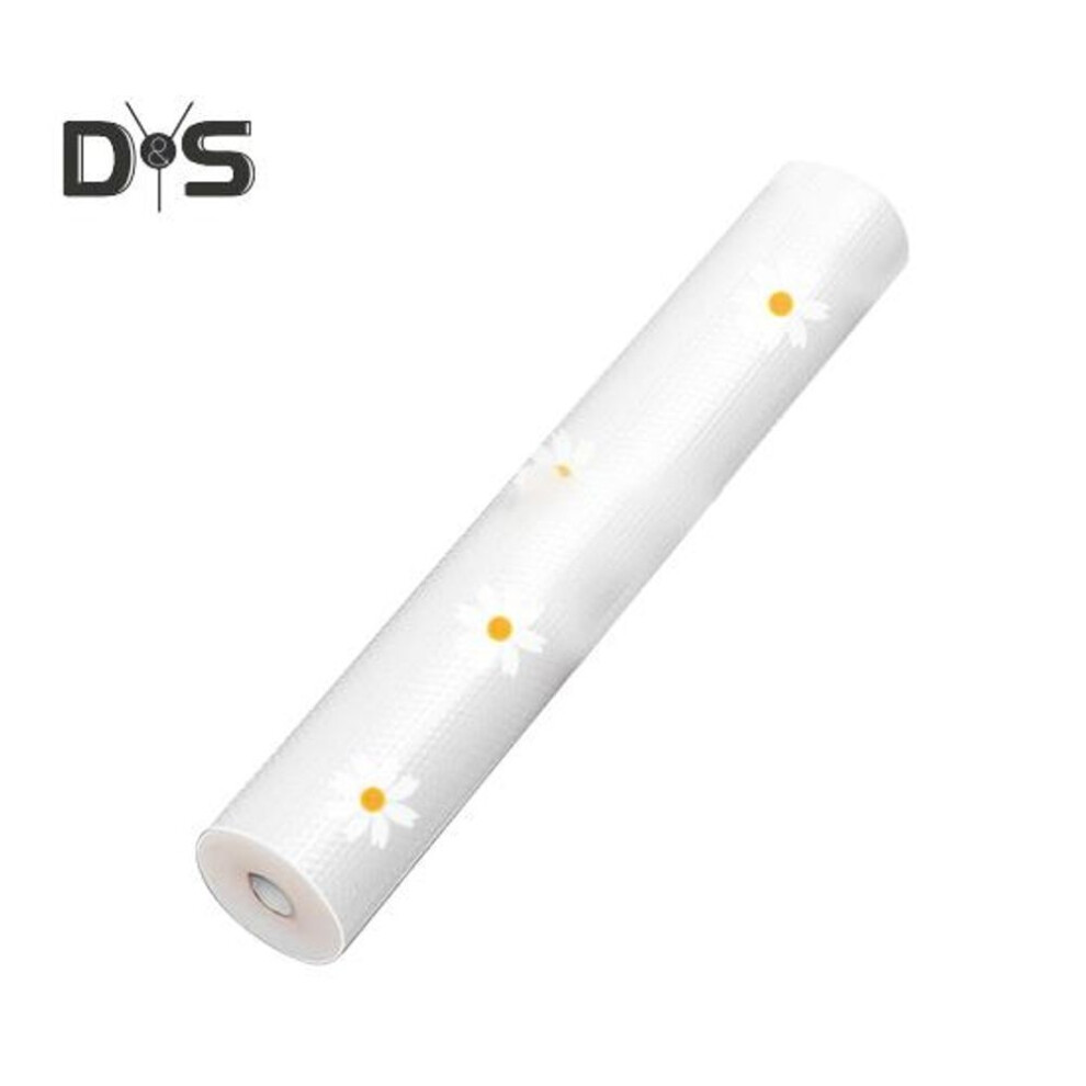 (as the picture, 2M) Cabinet Shelf Liner Drawer Mat Non Adhesive Waterproof Flower Print Kitchen Cabinet Liners Reusable Shelf Liners For Pantry Cupboard Dresser Bathroom