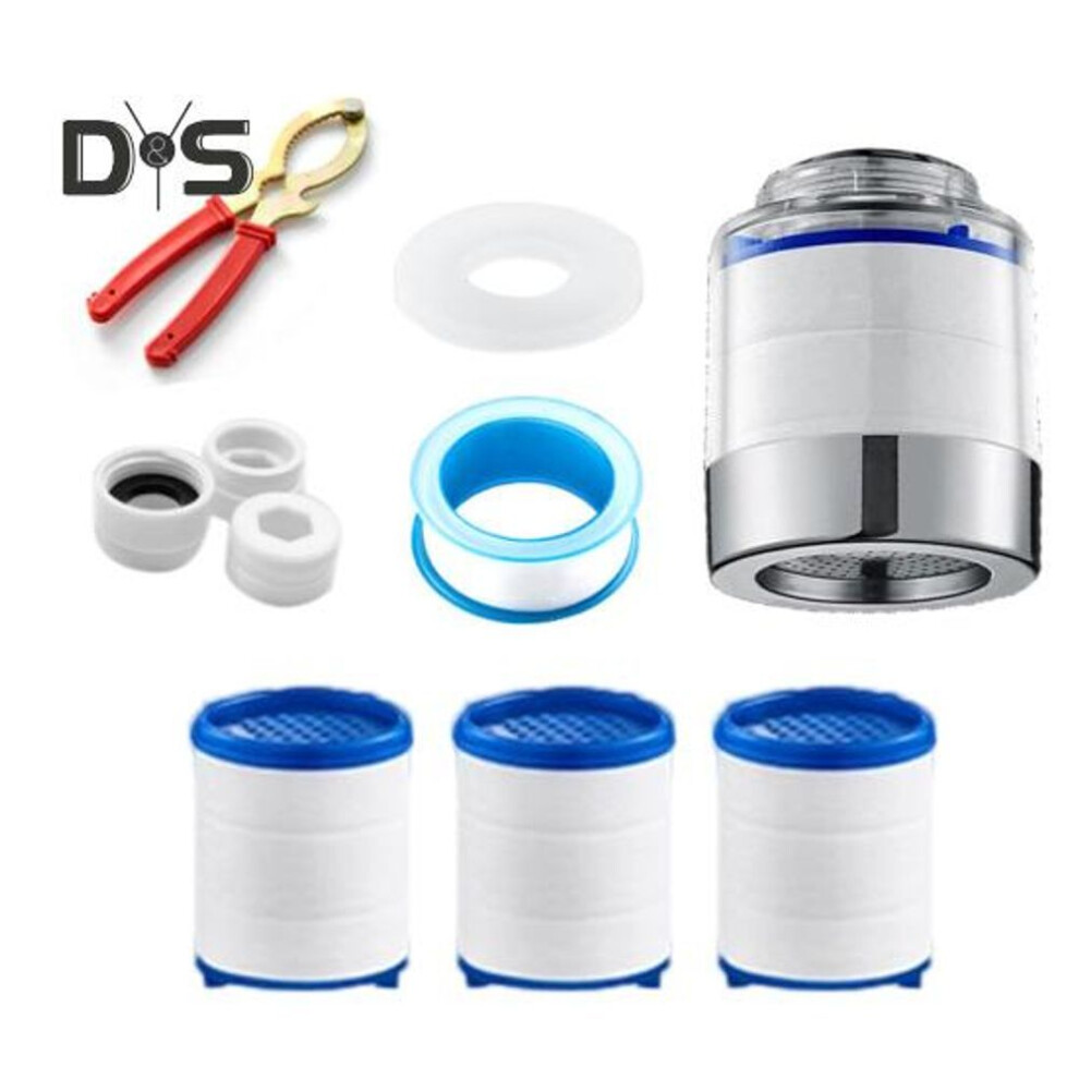 Faucet Water Filter With 3 Replaceable Filters Universal Simple Installation Kitchen Sink Faucet Water Filter Adapter