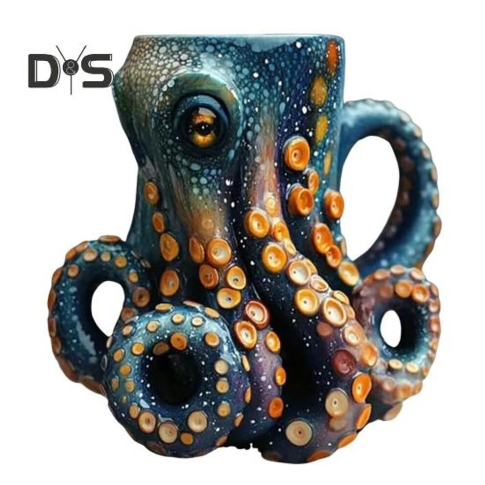 (as the picture, D) Cthulhu-inspired Octopus Beer Mug Medieval Pirate Viking Tankard 3D Dragon Collector Cup For Bar Home Decor Unique Gift For Men Horror Themed