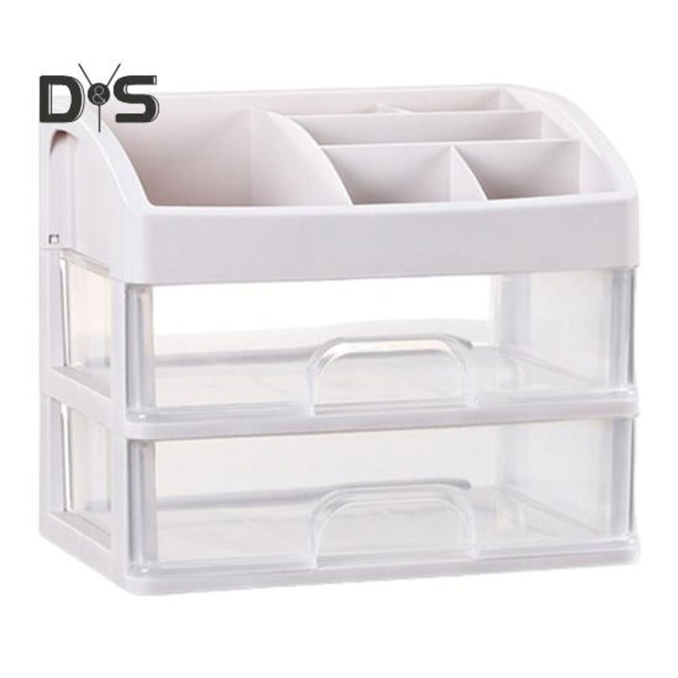 (as the picture, Triple Layer) Storage Box Pull-type Design Large Capacity Multi-layer Desk Storage Container Cosmetics Office Supplies Organizer