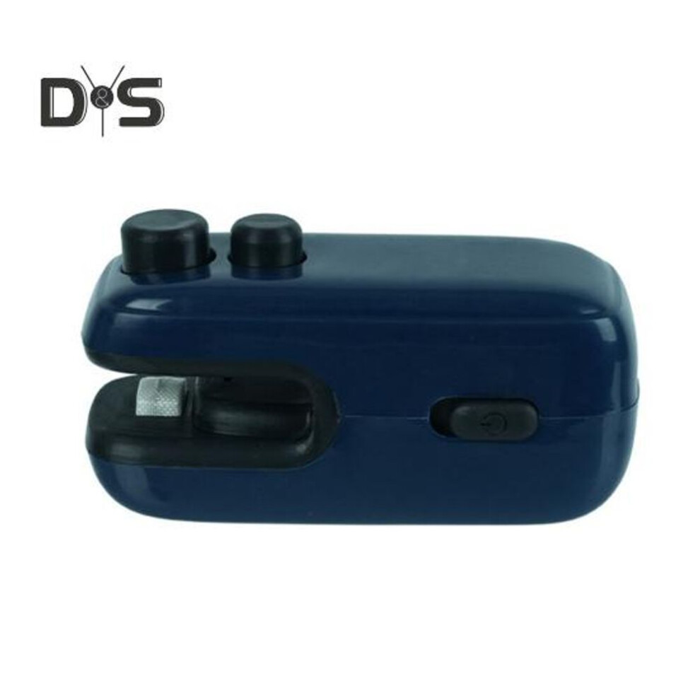 (blue) Mini Bag Sealer And Cutter Usb Rechargeable Heat Seal Tool For Snacks Vegetables Portable Handheld Food Sealer Machine