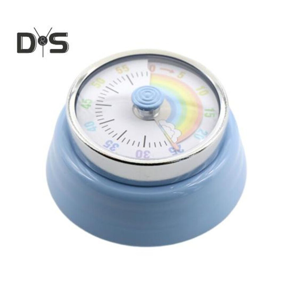 (blue) Visual Timer Japanese Mechanical Timer Magnetic Backing Timer No Batteries Required Loud Alarm Versatile Kitchen Timer For Gym Yoga Study Home