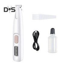 (B, as the picture) Dog Paw Trimmer with LED Light 3-in-1 Electric Dog Hair Grooming Clipper Low Noise Cordless Rechargeable Pet Shaver for Paws Ears Face Rump