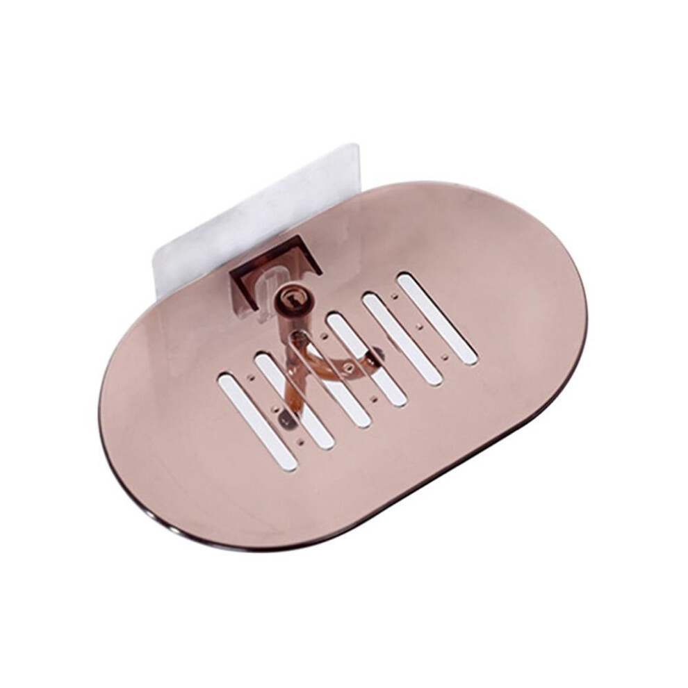 (coffee) Wild Bluebell Bathroom No-nail Wall Mount Draining Soap Box Holder Container Shelf Sponge Hook