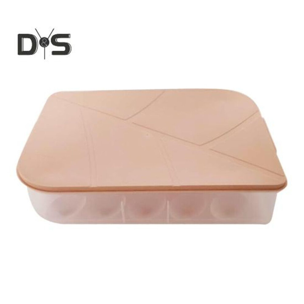 (pink) Stackable Home Kitchen Refrigerator Egg Storage Box Holder Container With Lid
