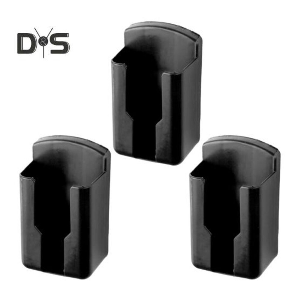 (black) 3Pcs Remote Control Bracket High Durability Easy to Install Wall-Mounted Air Conditioning Remote Control Storage Box