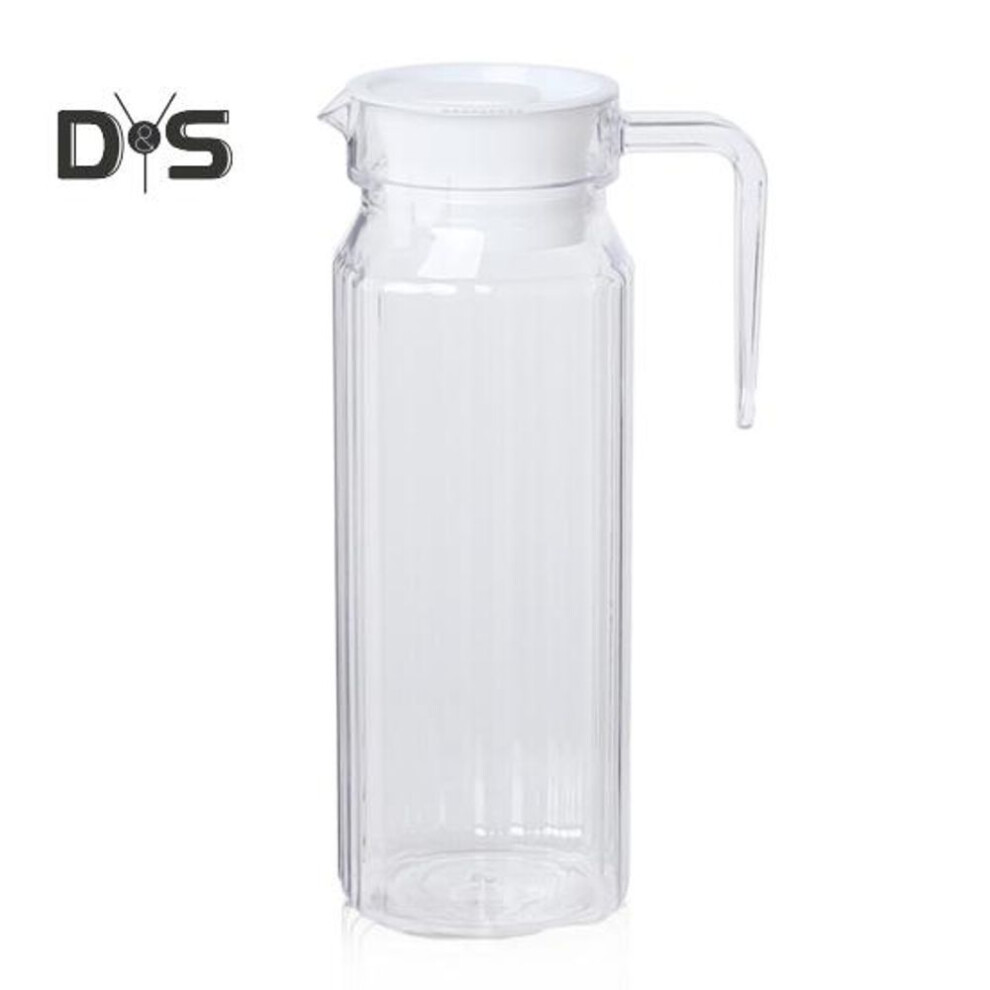 (as the picture, A) Cold Water Pitcher 1.1l Large Capacity Transparent Drink Dispenser Seal Pitcher With Lid Spout Lemonade Juice Beverage Jar For Hot Cold Drinks