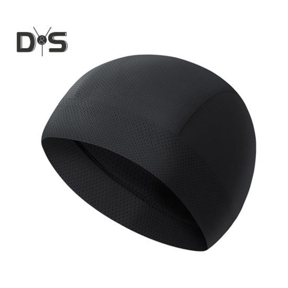 (black) Unisex Cycling Cap Quick Dry Holloe Mesh Anti-UV Sports Hat Cooling Skull Cap High Elasticity Helmet Liner Sweat Cap for Outdoor Bike MTB Running
