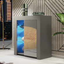 Serene 83cm Sideboard LED - Dark Grey Gloss Doors