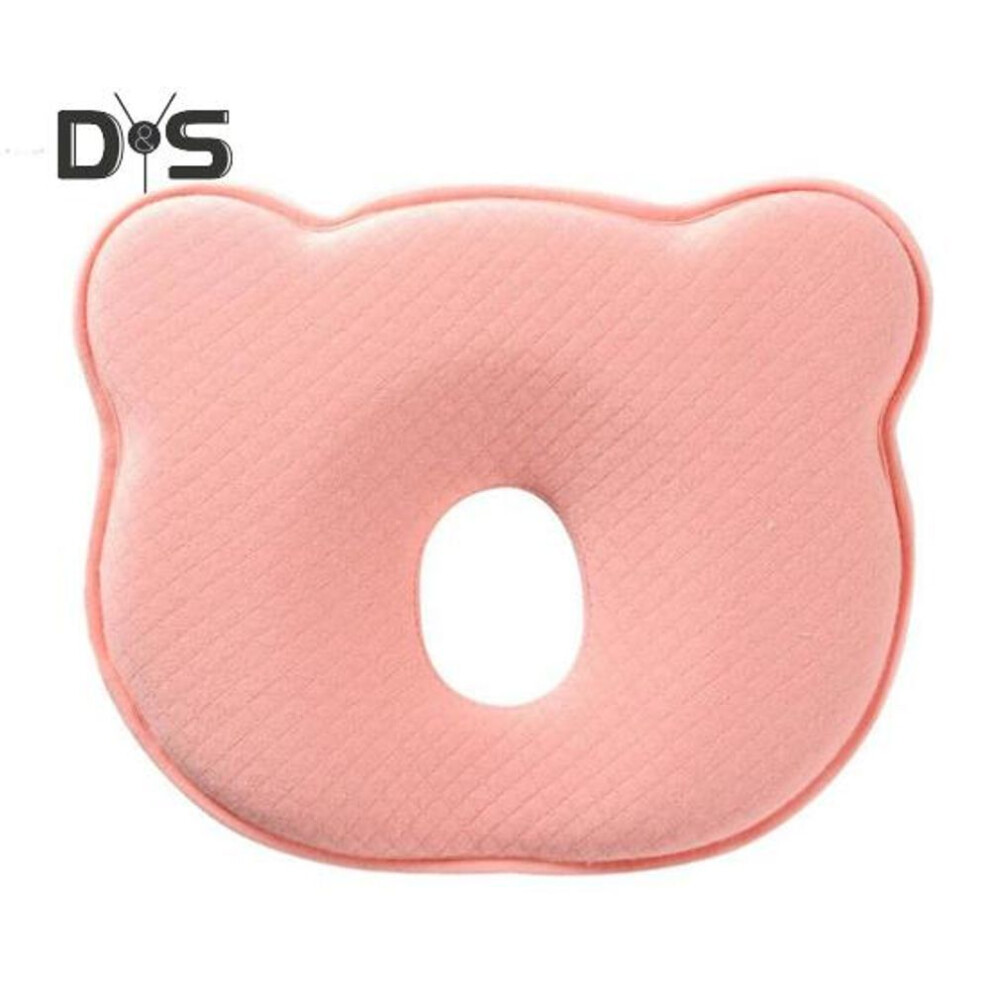 (pink) Infant Sleeping Pillow Slow Bounce Ultra Soft Memory Foam Machine Washable Prevent Flat Head Great Neck And Head Support Newborn Toddler Pillow