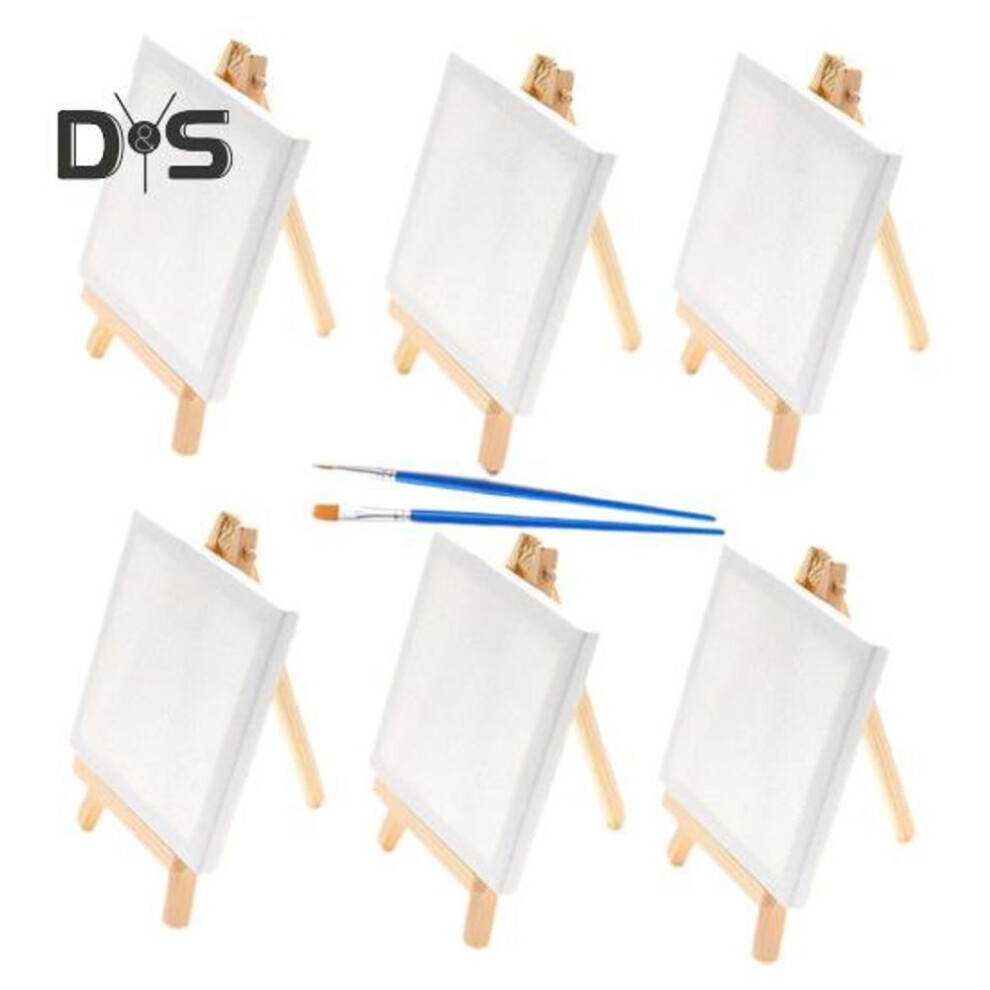(as the picture, B) 14/23Pcs/Set Mini Canvas Board with Easel Set Outdoor Painting DIY Craft Lightweight Painting Art Kit