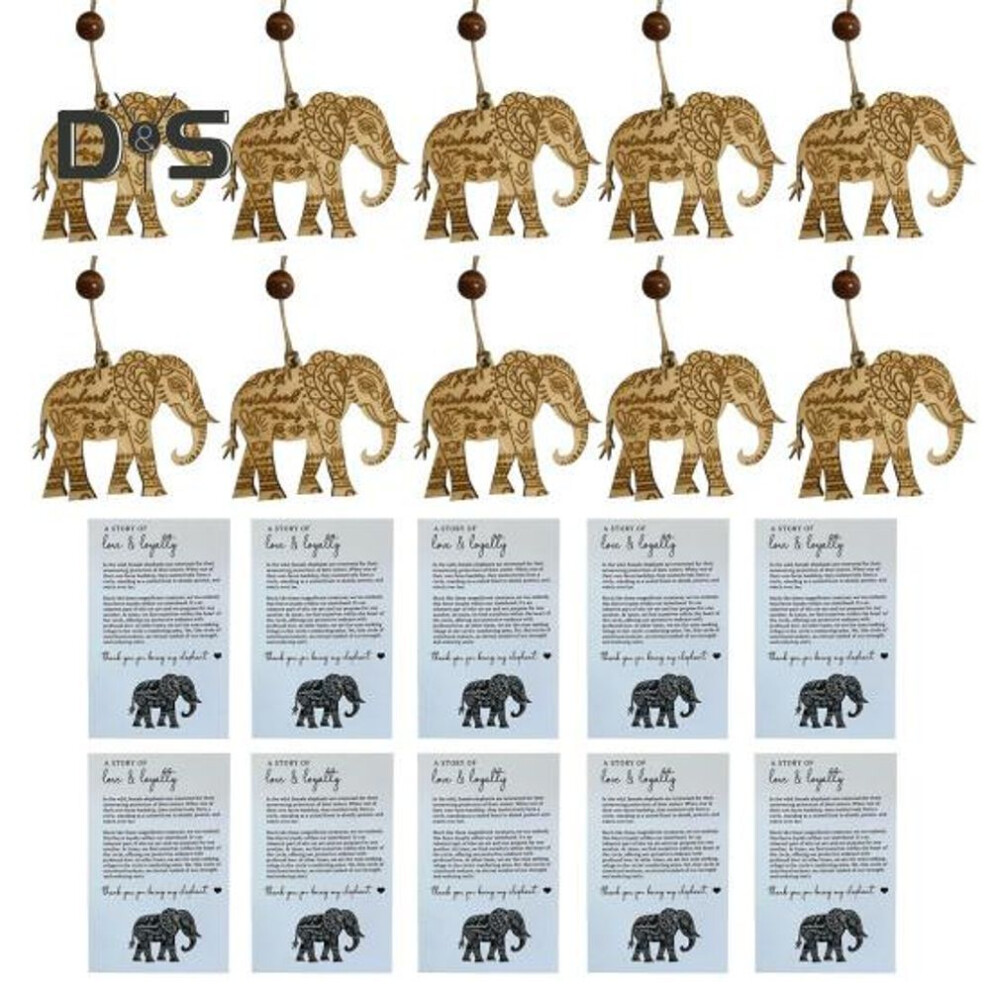 (as the picture, D) Wooden Elephant Pendant Collectible Friendship Elephant Hanging Ornament Handmade Sisterhood Elephant Ornament Gift For Best Sisters Friends