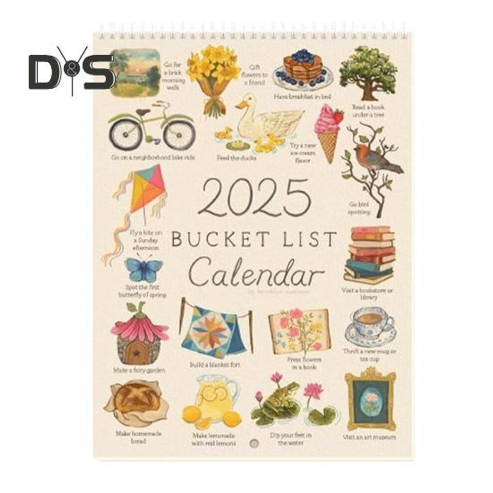 (as the picture, 1pc) 1/2pcs 2025 Bucket List Calendar Wish List Calendar Gift Booklet Gardening Organizer Journal Notebook Yearly Planting Calendar