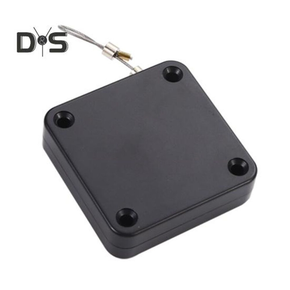 (black) Automatic Door Closer With Steel Wire Adjustable Punch Free Self-adhesive Wall Mount Bathroom Bedroom Sliding Screen Door Closing Device