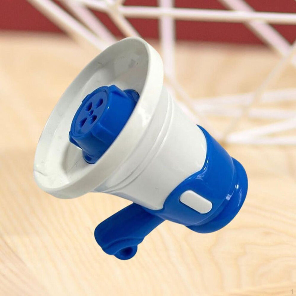 (blue) Mini Megaphone Toy Kids Bullhorn with Record Loudspeaker Voice Amplifier for Event Camping