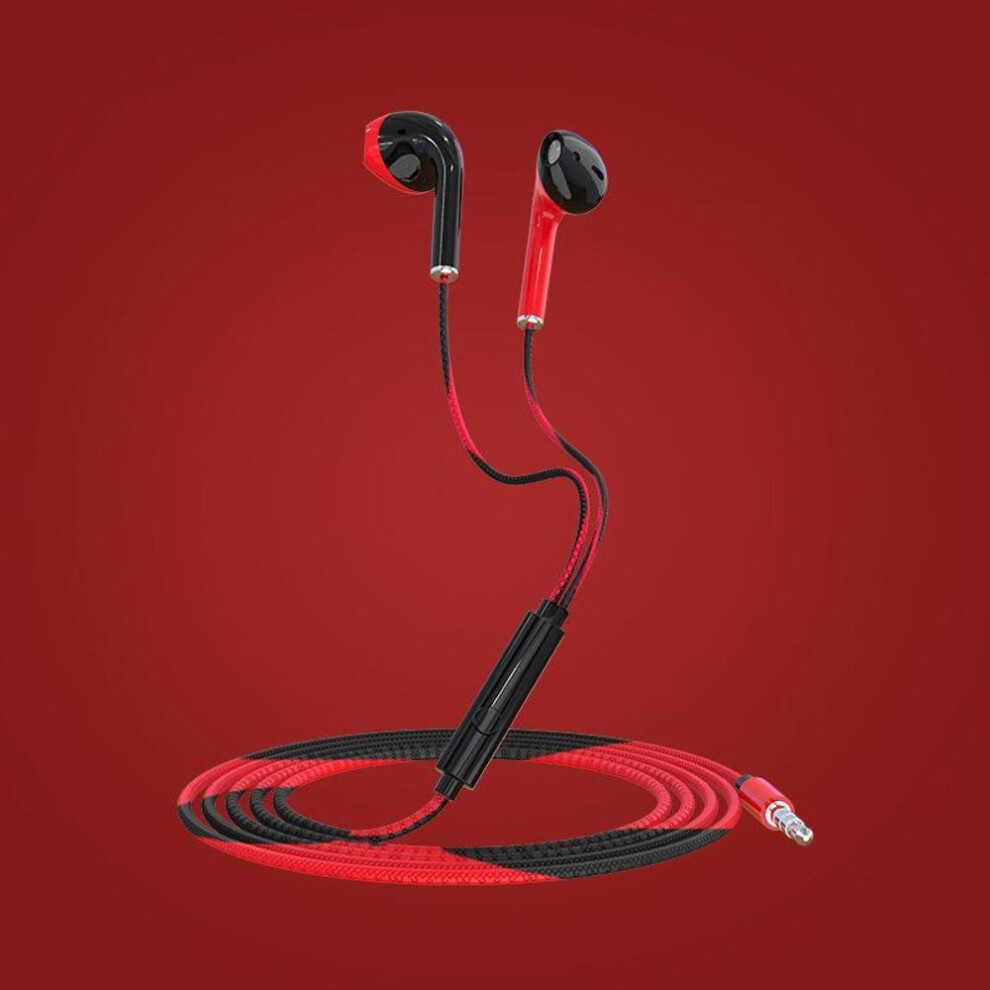 (black) Macaron Wired Earphones 3.5mm Super Bass Hifi Stereo With Mic For Iphone Xiaomi Realme Samsung Oppo Hands-free Call