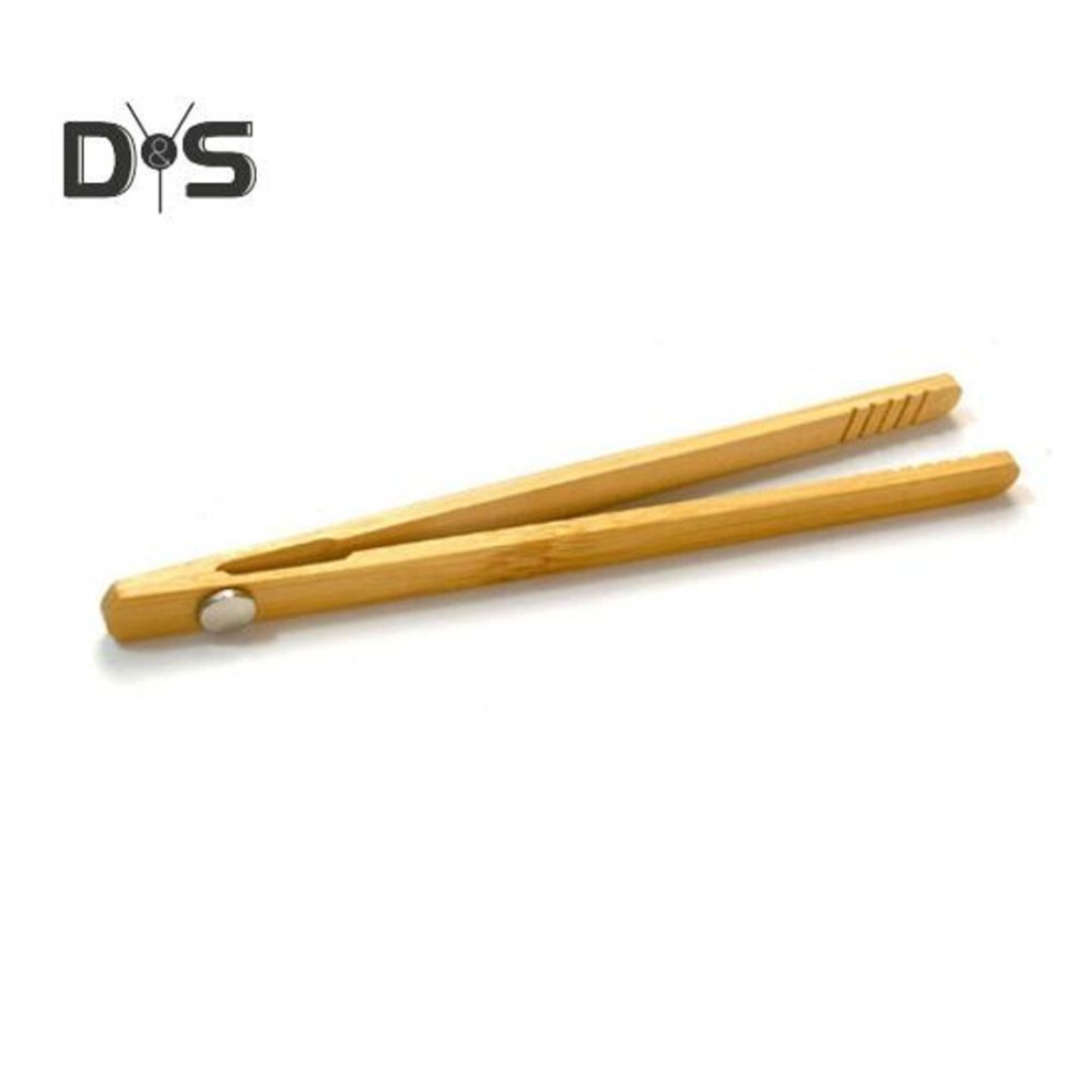 (as the picture, 1pc) 1/2pcs Bamboo Toaster Tongs Magnetic Food Serving Tongs Cooking Mini Anti-slip Bamboo Utensils For Bacon Bread Salad