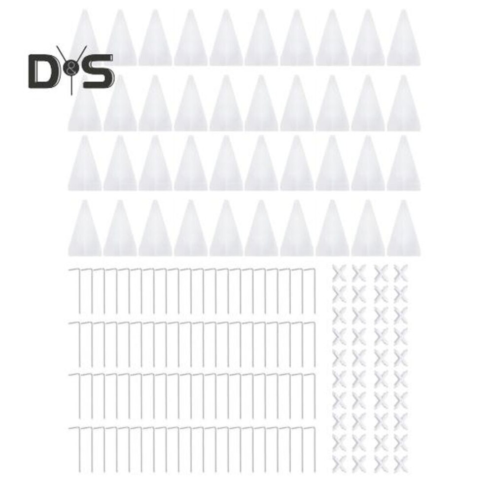 (as the picture, 40pcs) Garden Plant Cloches Reusable Ventilated Seedlings Protector With Metal Stakes Clear Mini Greenhouse Against Sun Frost Bird For Plants Growth In