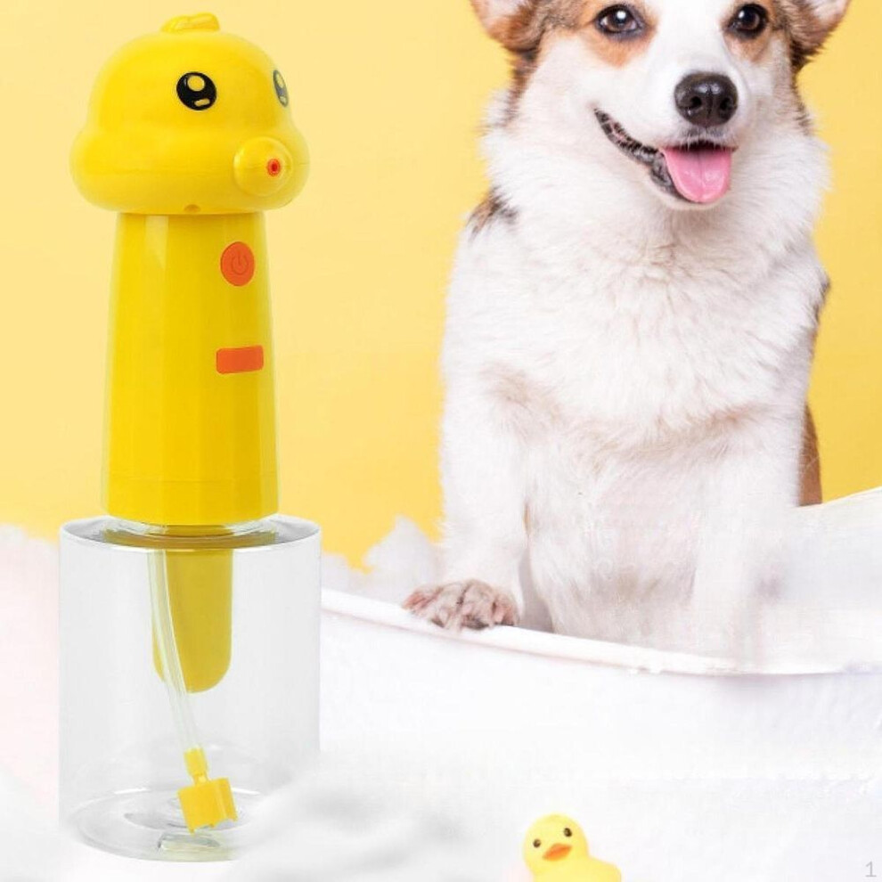 (yellow) Automatic Foam Dispenser For Dog Bathing, Electric Cleaning Machine Pets