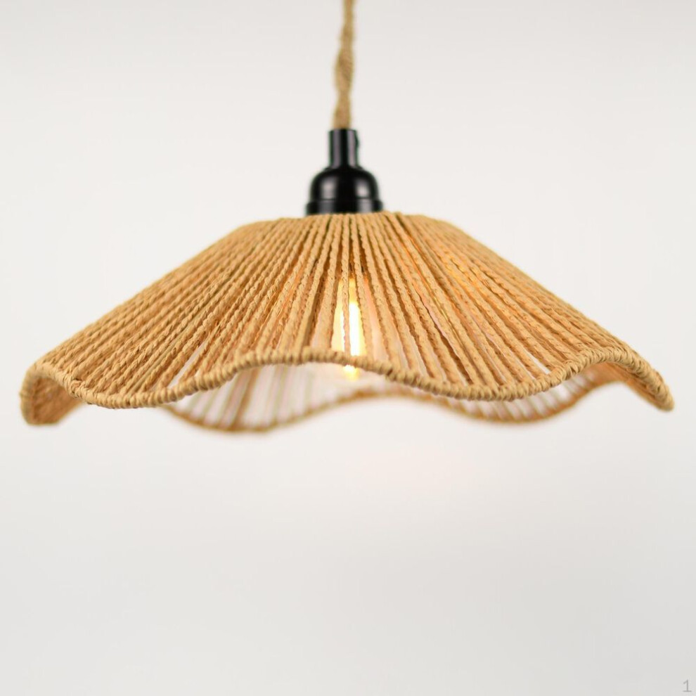 (yellow) Ceiling Lantern Cover For Woven Lamp Shade And Pendant Light In Living Room