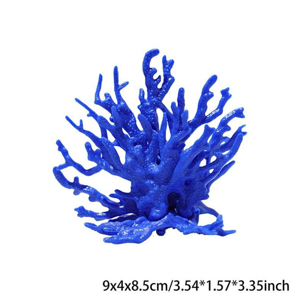 (dark blue, 9*4*8.5cm) Coralline Artificial Fish Tank Decorations Aquarium Artificial Pvc Plants Coral Ornaments Aquarium Landscape Aquarium