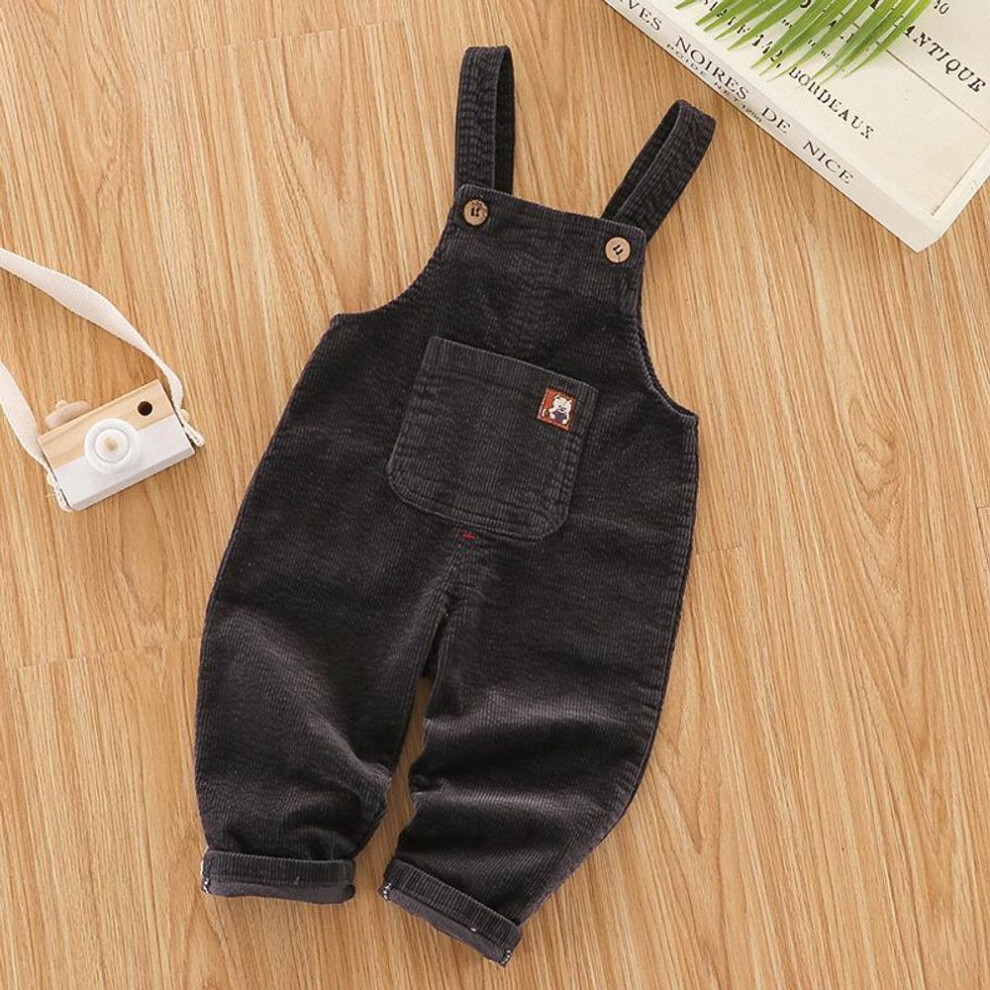 (black,red, 80cm) Kids Baby Boy Clothes Clothing Pants Girl Denim Jumper Jeans Overalls Toddler Children Trousers