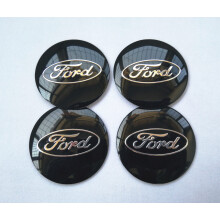 (Black,56mm)4 calcomanías adhesivas emblema tapa central rueda auto auto auto 56 mm para Ford negro azul y