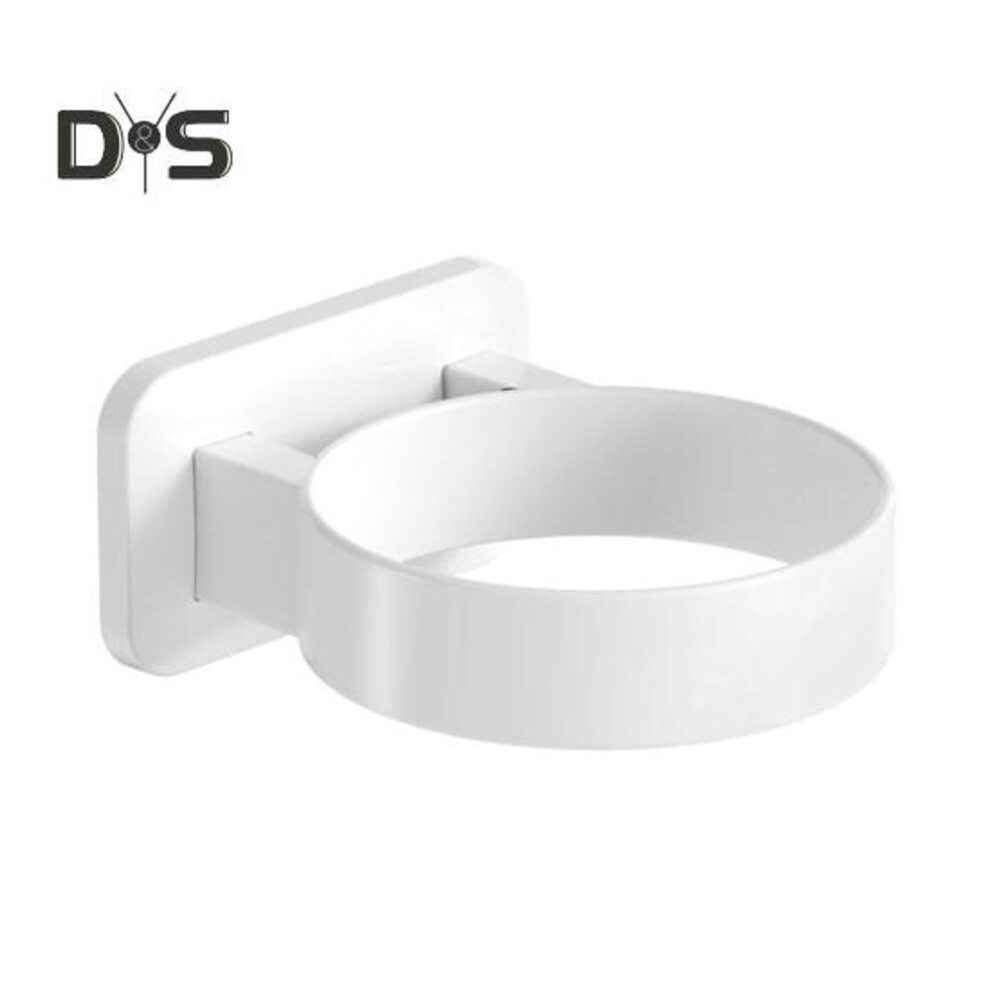 (white) Wall Mounted Blow Dryer Holder Strong Load-bearing Self Adhesive Simple Installation Hair Dryer Holder Hair Tool Organizer