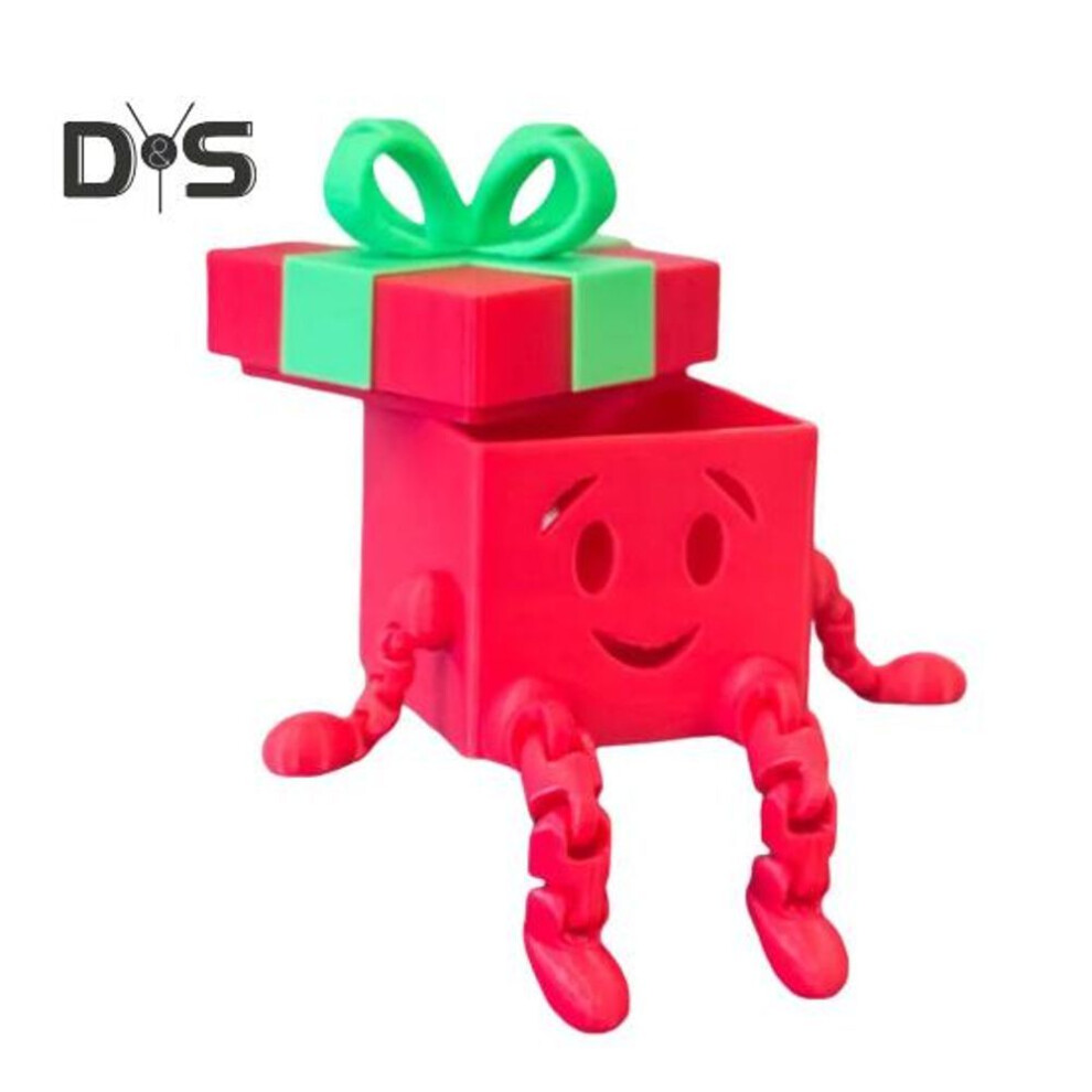 (as the picture, Gift) 3D Printed Christmas Ornament Desktop Action Figure Figurine Stress Relief Toy Movable Ornament Birthday Christmas Gift for Kids