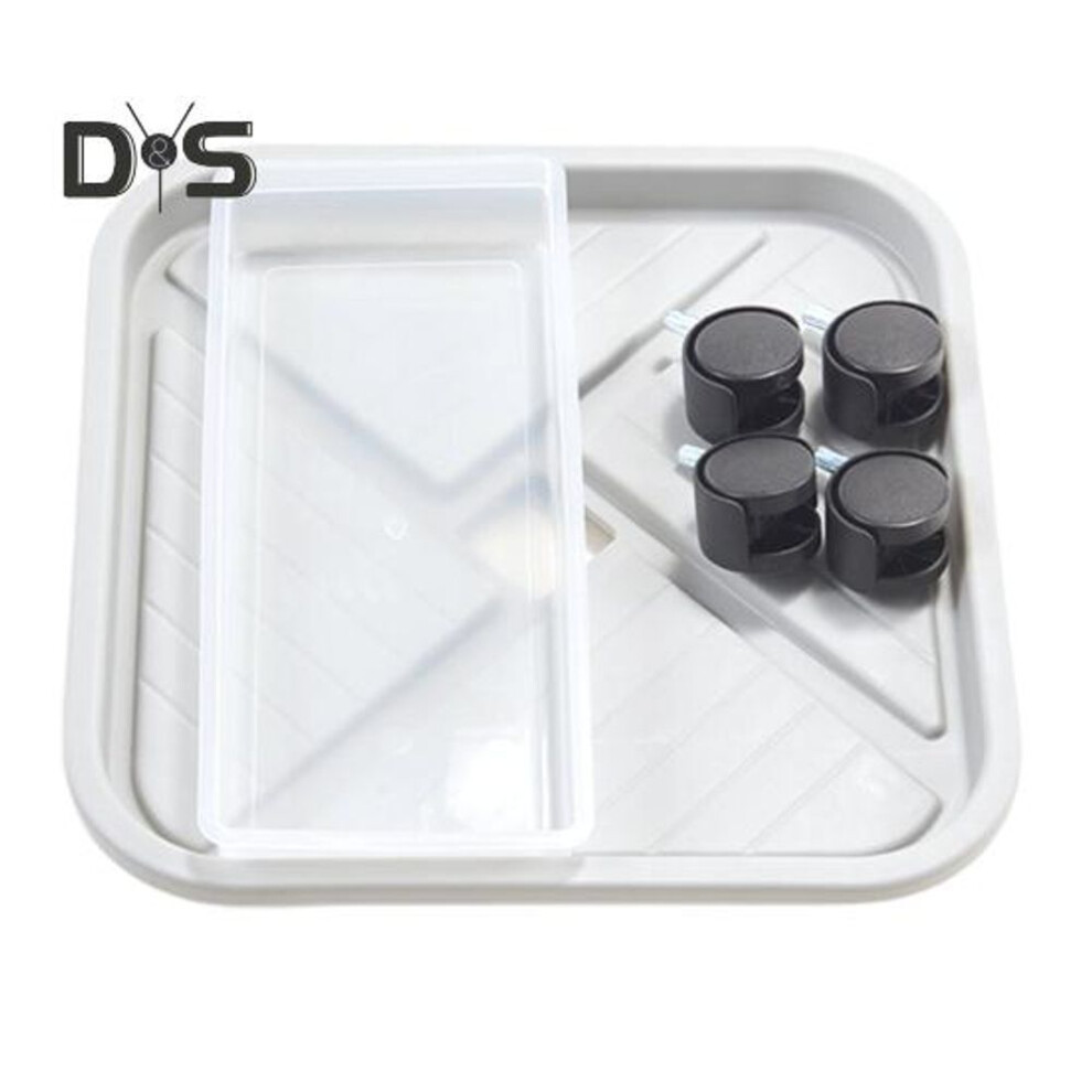 (as the picture, S Square) Plant Caddy With Wheels Heavy Duty Planter Pallet With Detachable Drainage Tray Rolling Planter Pot Stand Dolly For Indoor Outdoor Plants Balcony