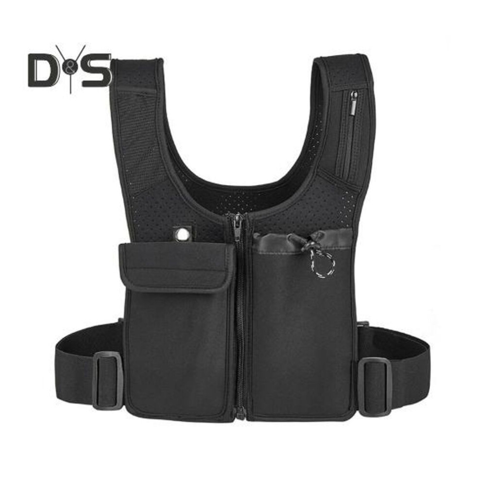 Running Vest Running Chest Pack Waterproof Running Chest Bag with Double Pockets for Men Women Trail Running Hiking Cycling Vest
