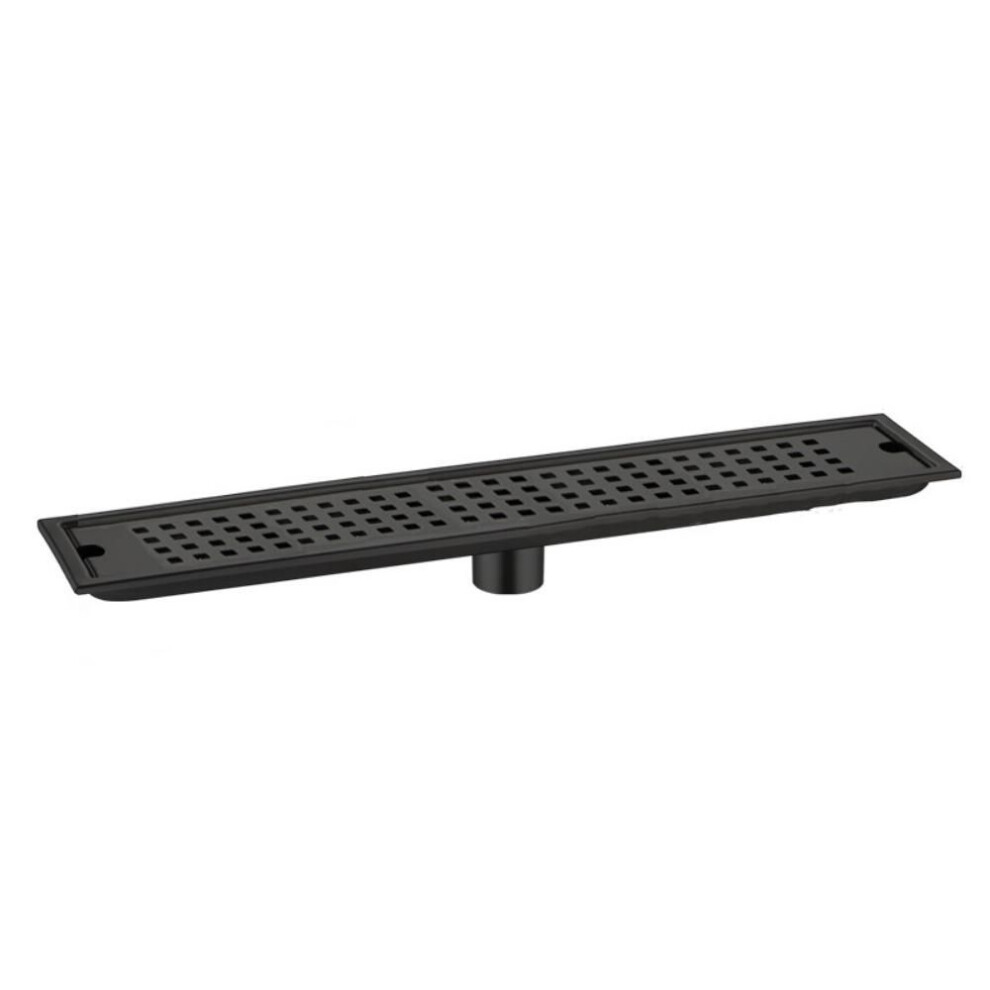 (Black 10*50cm) Rectangle Grid Shower Floor Drain 20/30/40/50cm Sink Strainer Cover  Hardware Fitting