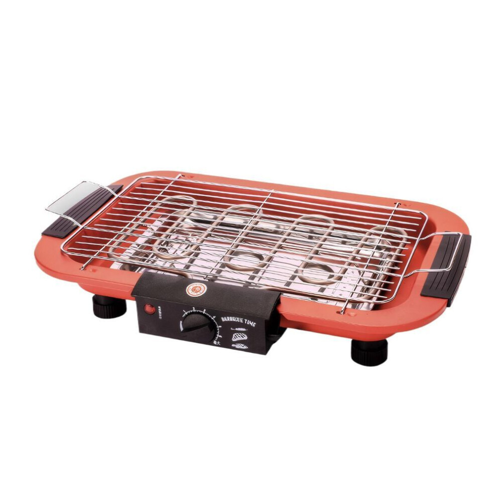 (red) Electric BBQ Grill Versatile Cooking For Indoor And Outdoor Smokeless Indoor Electric Grill Barbecue