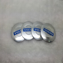 (Silver Blue)4 kpl 565 mm auton pyörän keskikupit tunnusmerkki tarra Volvoon