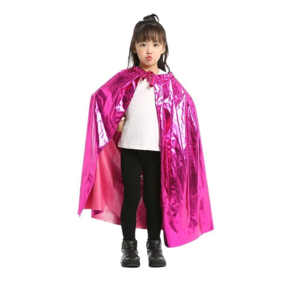 (Rose Red-For Kids) Bright Color Witches Robes Coat Halloween Cosplay Cape Cool Grim Reaper Cloak  Halloween