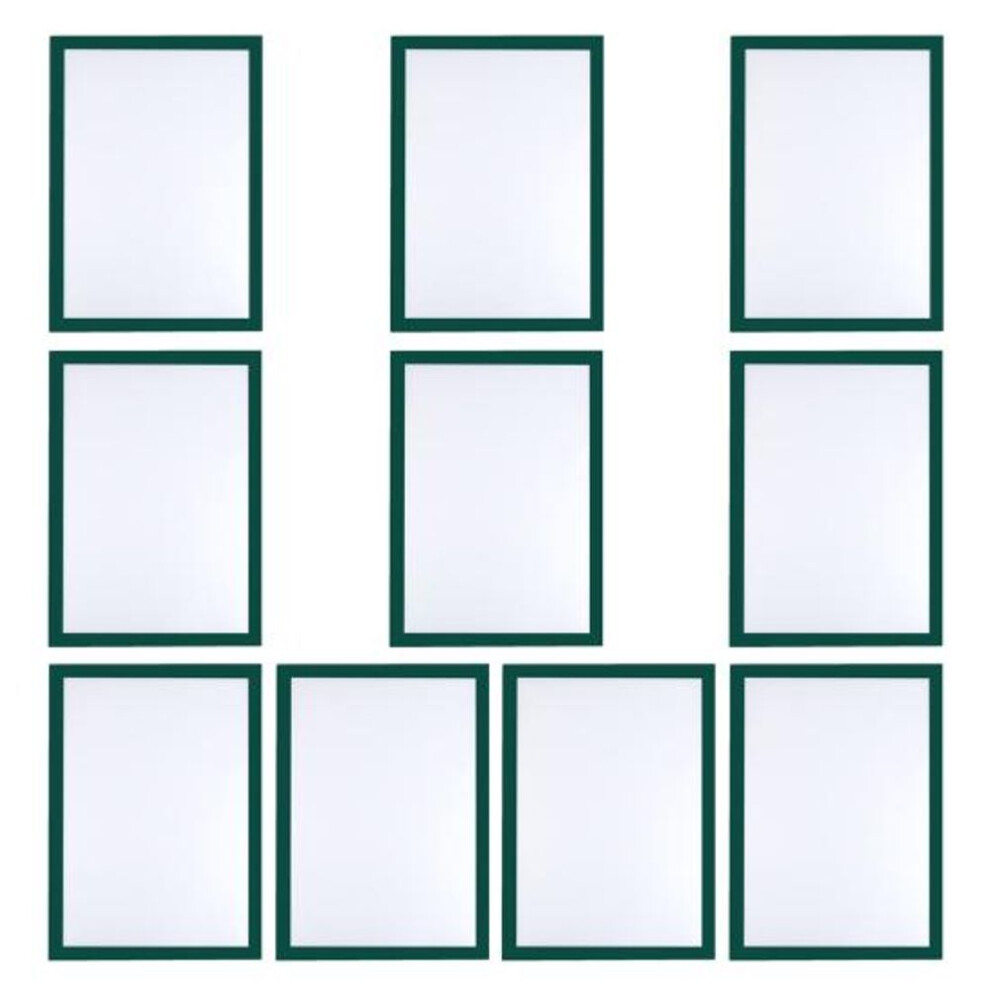 (green, C) 10pcs A3/a4/a5/a6/8k Magnetic Sign Holder Wall Mounted Self-adhesive Photo Display Frame Picture Document