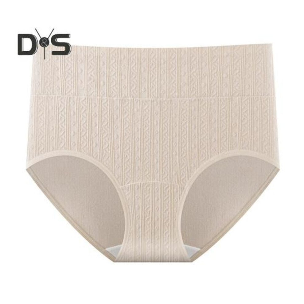 (khaki, XXXL) Women's Underwear High Waisted Cotton Panties Soft Full Coverage Briefs Ladies Stretch Underpants For Daily Wear