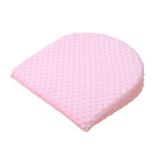 (Round, pink) Baby Feeding Pillow Memory Foam Wedge Pillow with Removable Cover Double-Sided Infant Nursing Cushion for Breastfeeding Sleeping