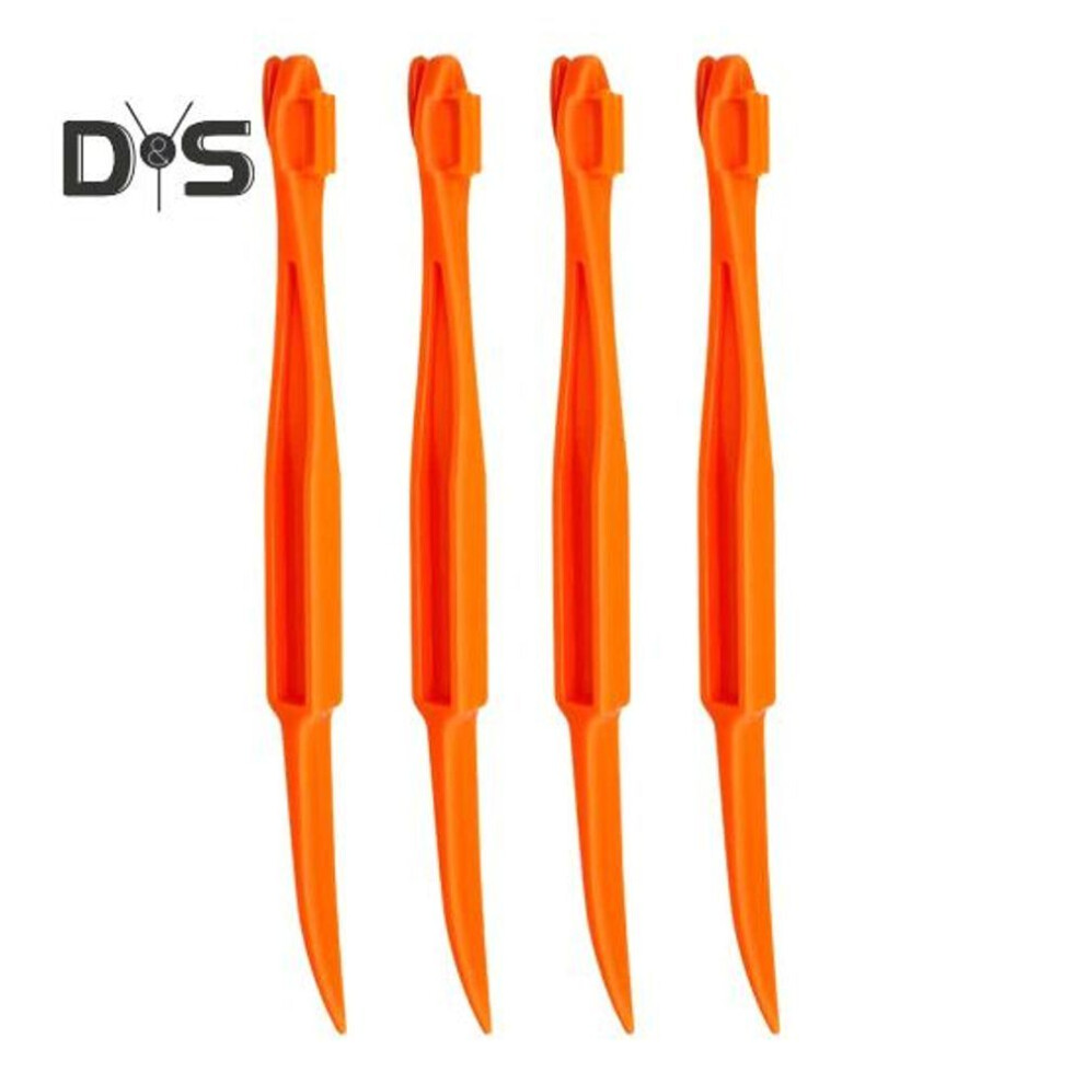 (orange) 4pcs Handheld Orange Peeler Tools Hassle-free Citrus Peel Cutter Easy Fruit Slicer Lemon Peel Remover Kitchen Gadgets